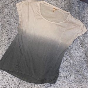 Mossimo Grey & White Ombre Tee